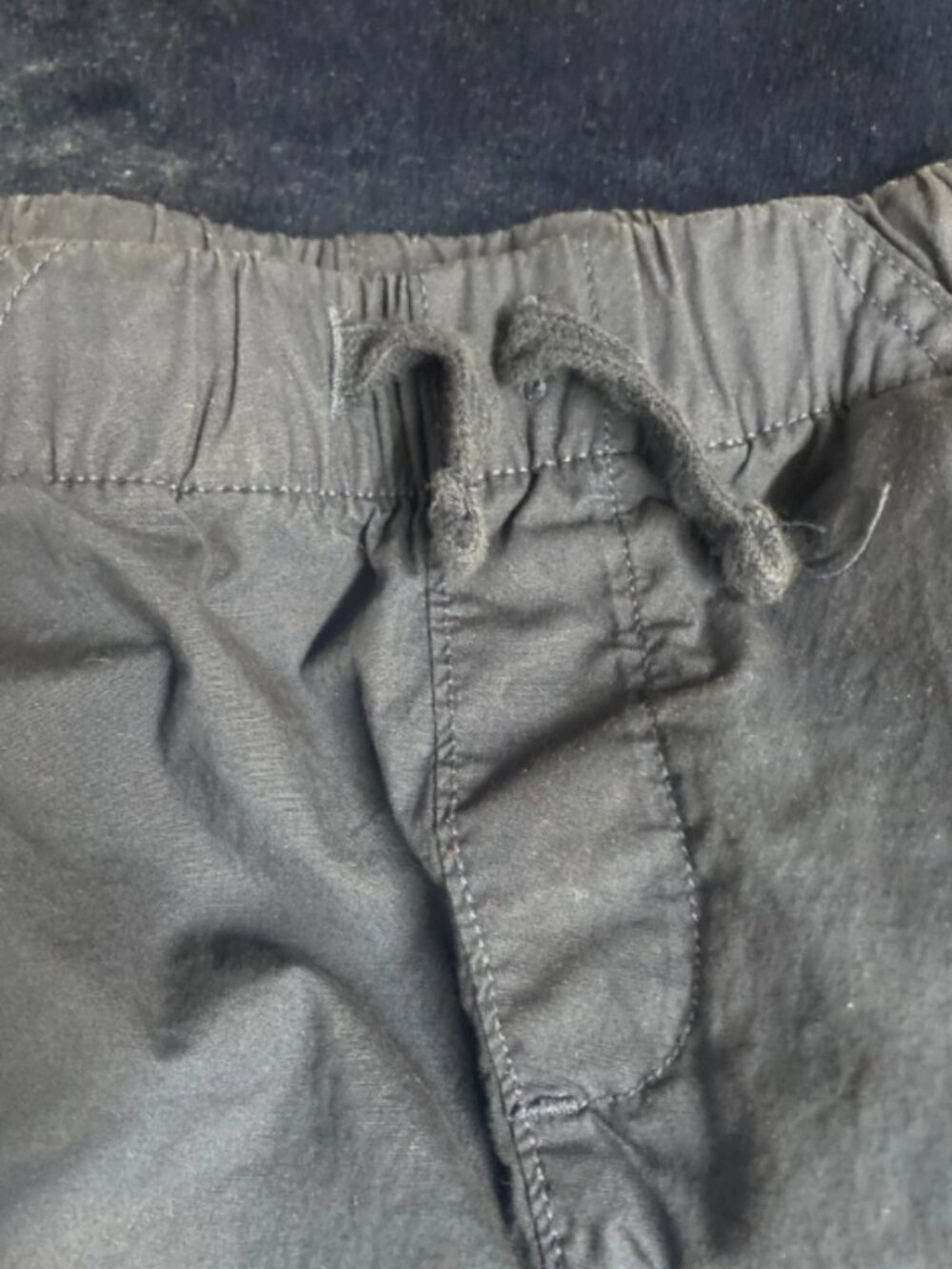 Kids Navy Blue Elastic-Cuff Cargo Jogger Pants - Picture 4 of 4